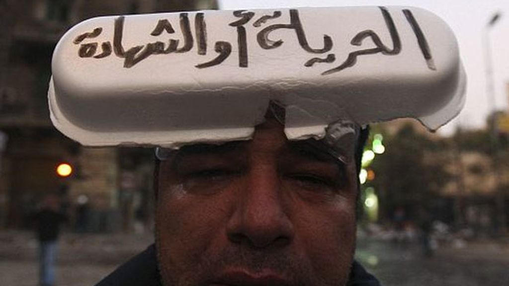 El ingenio de los manifestantes de la plaza Tahrir