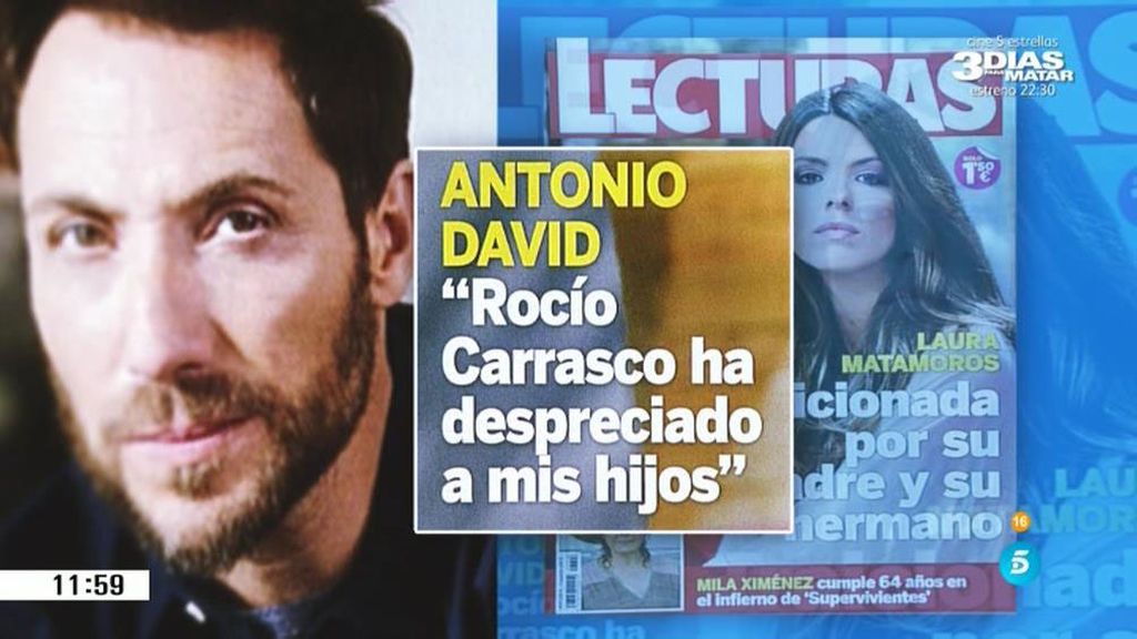 Antonio David Flores: "Rocío Carrasco ha despreciado a mis hijos"
