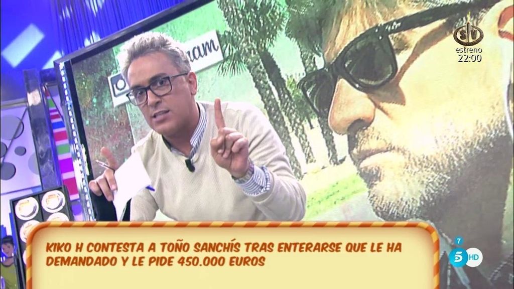 Kiko H., ante los 450.000€ que le pide Toño Sanchís: “Si creen que con esta demanda me van a callar, no me conocen”