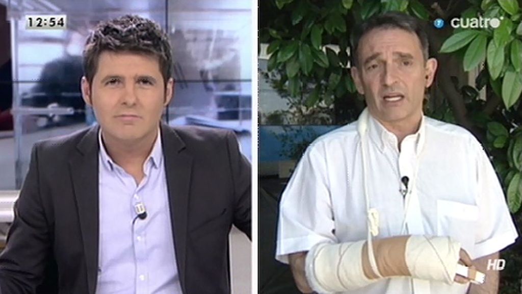 Enrique Santiago (IU) sufrió una agresión durante un mitin en Canarias