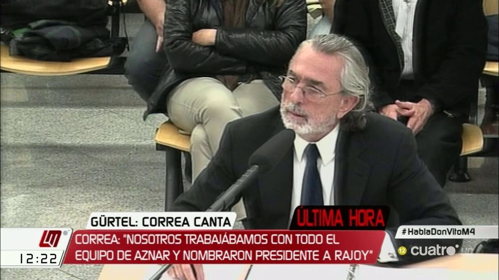 Francisco Correa: "Nosotros trabajábamos con todo el quipo de Aznar"