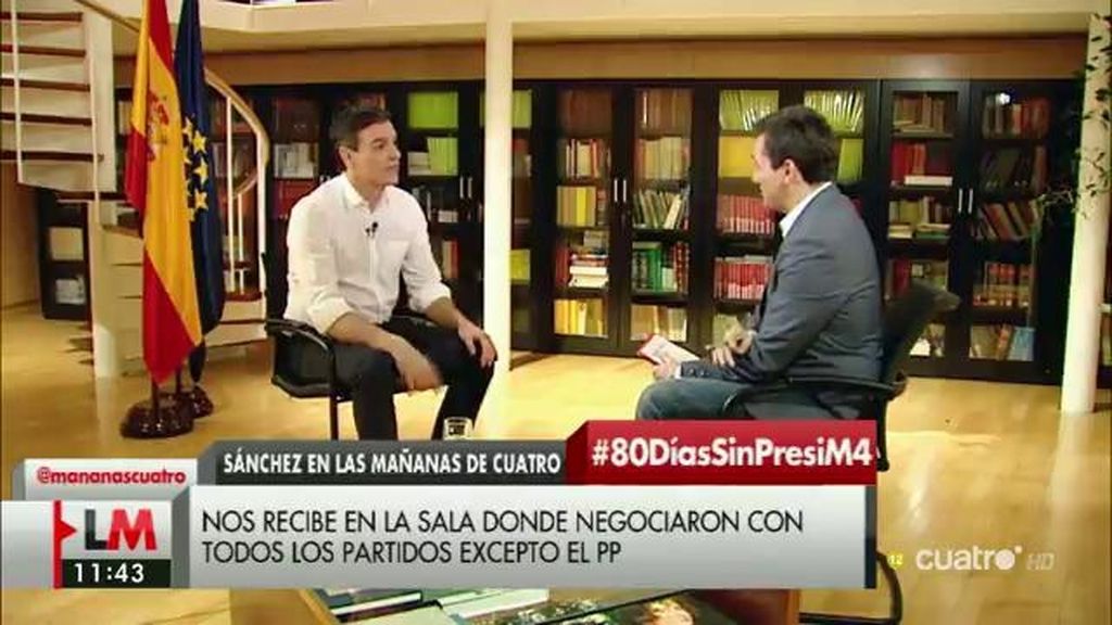 Pedro Sánchez: “Rajoy no quiso sentarse conmigo en la misma sala en la que me he reunido con el resto de grupos”
