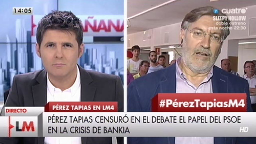 Pérez Tapias valora la noticia que afirma que Pedro Sánchez fue consejero de la asamblea de Caja Madrid con Blesa