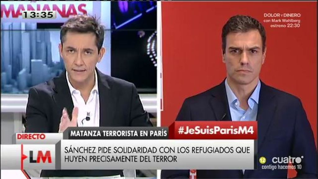 P. Sánchez: "Apostamos por una intervención militar bajo la legalidad internacional"