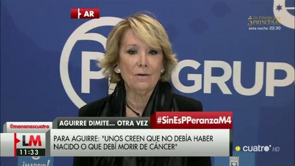 Aguirre: "No soy la niña de los ojos de la dirección nacional del Partido Popular"