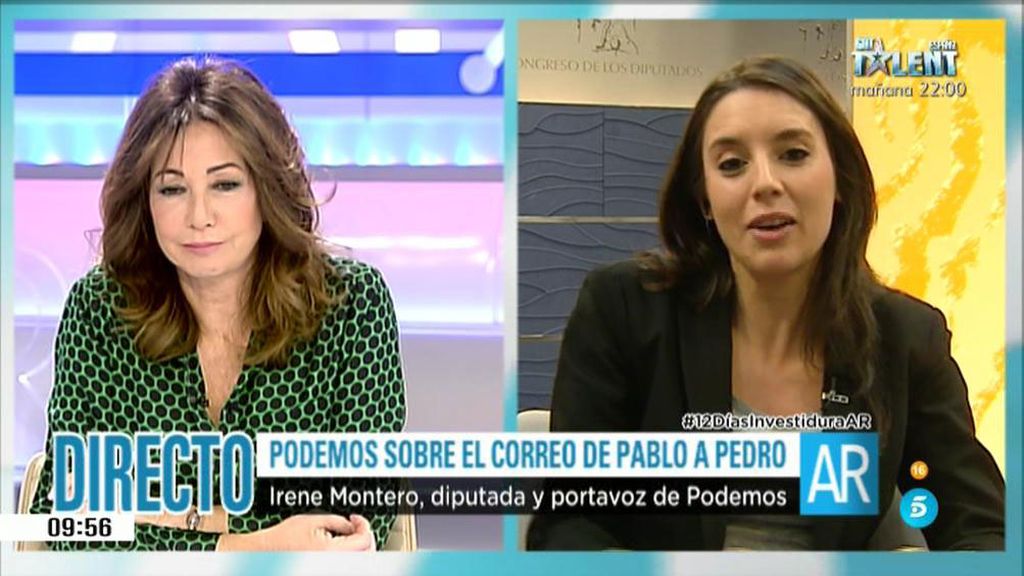 La entrevista íntegra a Irene Montero