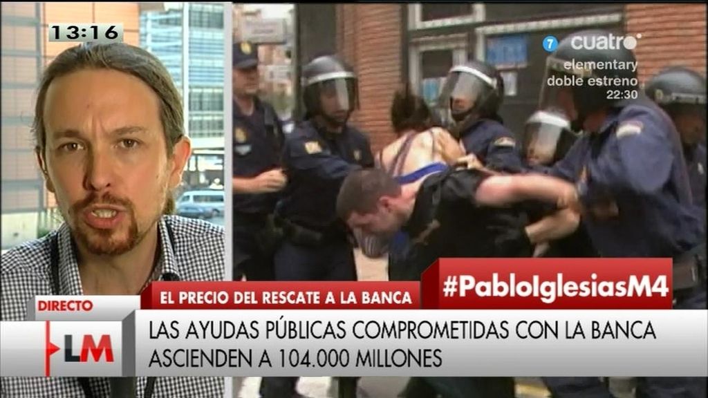Pablo Iglesias: “Exigimos al Gobierno que paralice los desahucios inmediatamente”