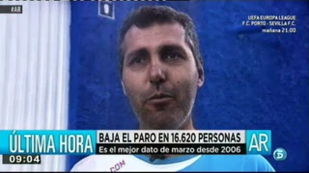 Sergio, después de cinco años parado, ha encontrado trabajo