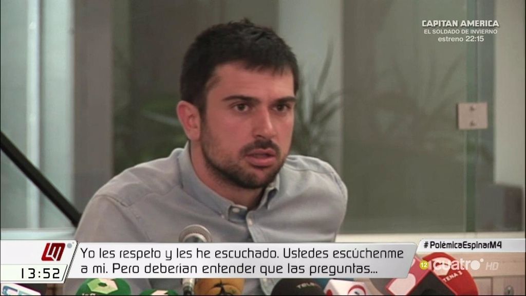 El segundo cara a cara de Ramón Espinar y los periodistas con el 'Caso Espinar'
