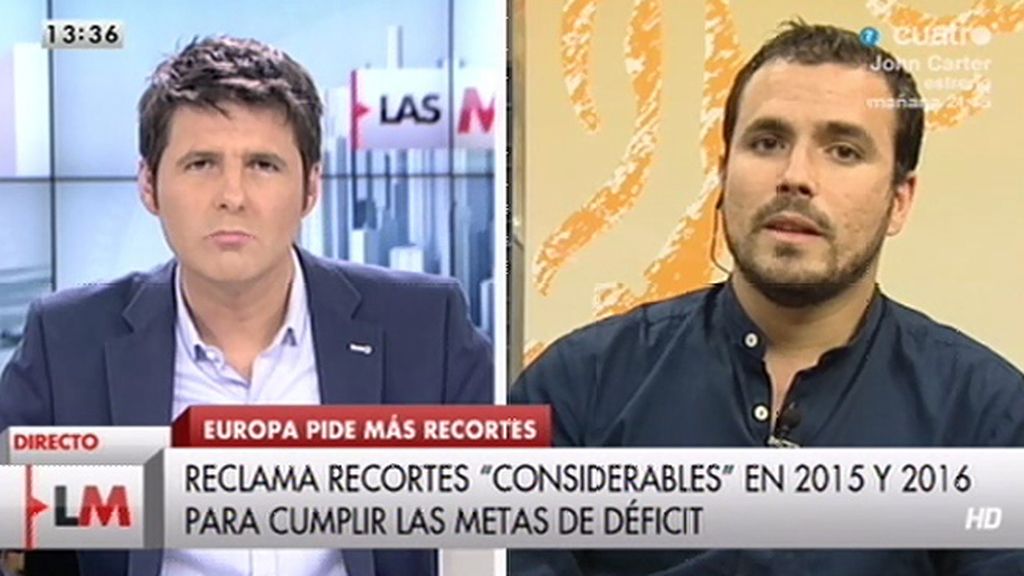 Alberto Garzón: "El PP ha obedecido sistemáticamente las directrices de la troika"