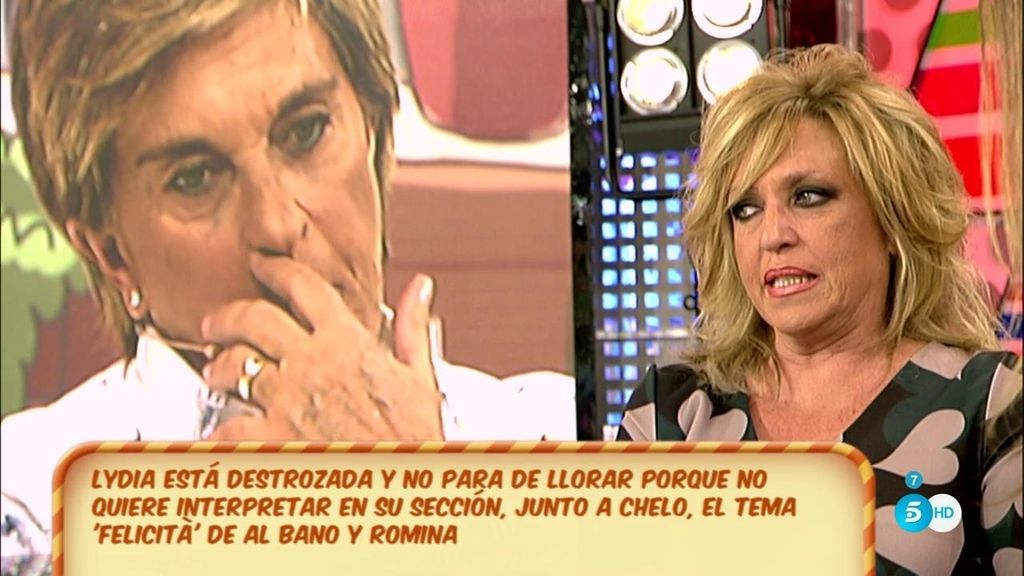 Lydia Lozano, entre lágrimas porque no quiere cantar por Romina Power