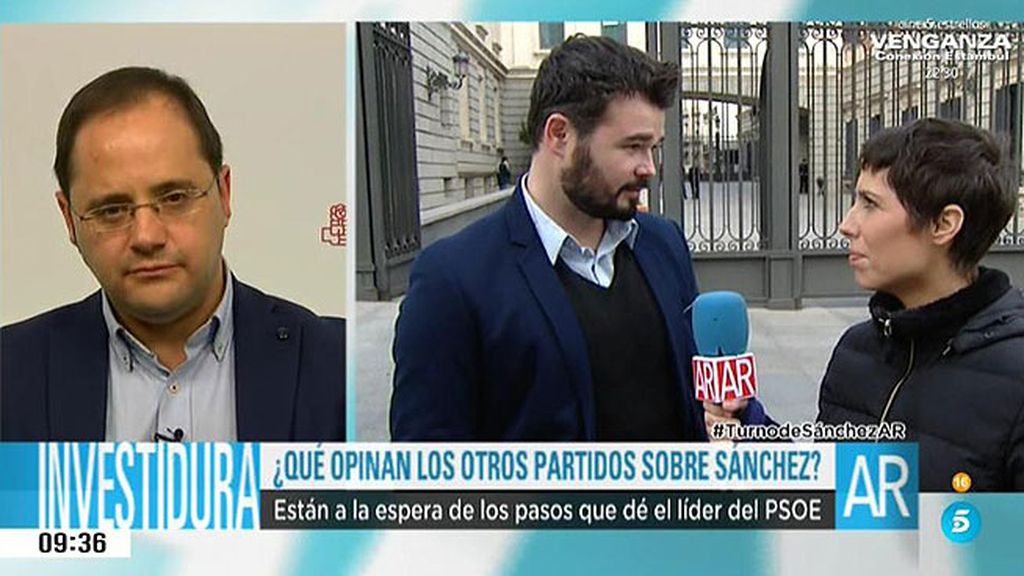 Gabriel Rufián, ERC: "El PSOE ya no es ni social ni obrero, que pacte con PP y C's"