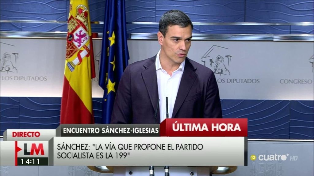 Sánchez: “Creo que hoy estamos más cerca de ese gobierno del cambio y más lejos de la repetición de elecciones”