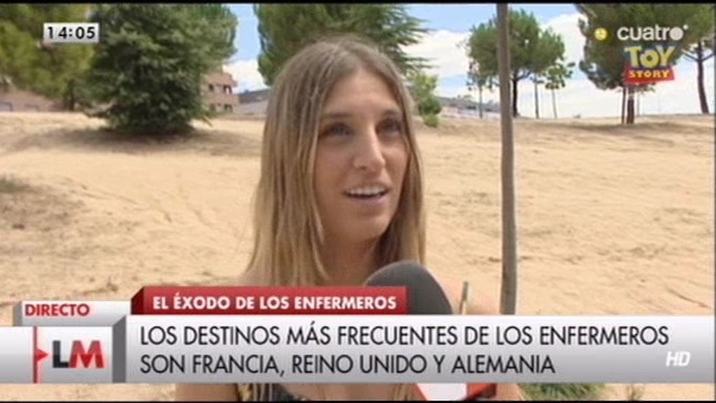 Cristina, enfermera: "Me gustaría trabajar en España, pero las condiciones son precarias"