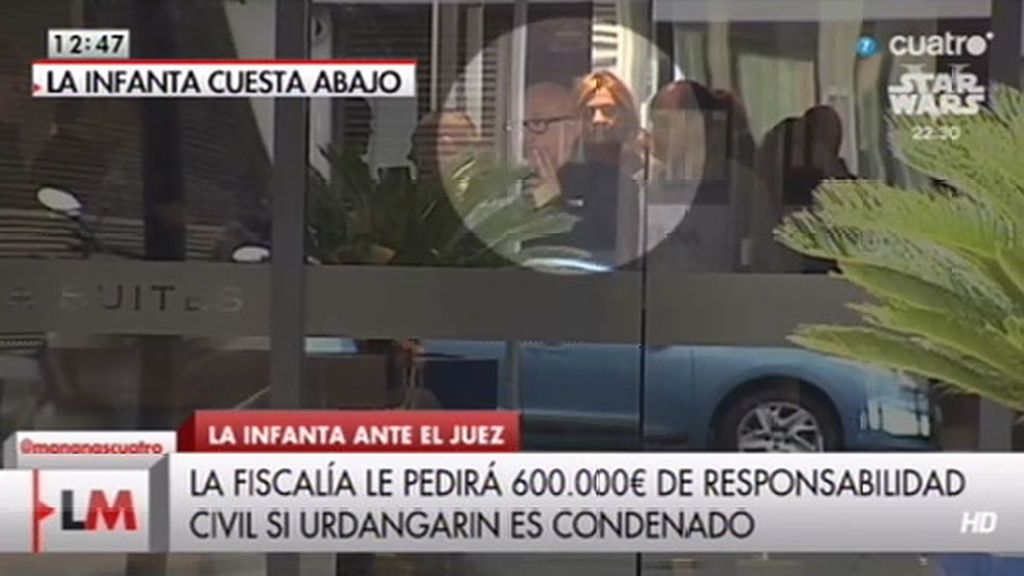 La Fiscalía podría pedir 600.000 de responsabilidad civil a la Infanta