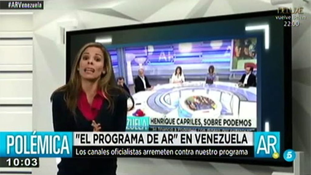 Los canales oficialistas venezolanos arremeten contra 'El programa de Ana Rosa'