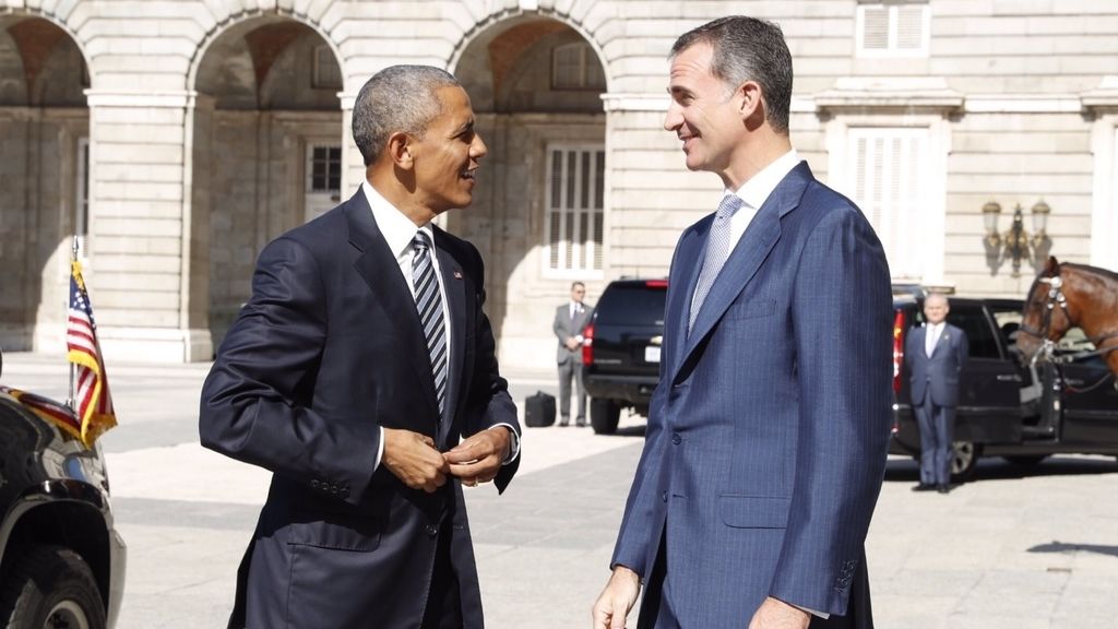 El rey Felipe VI y Obama se reúnen en el Palacio Real
