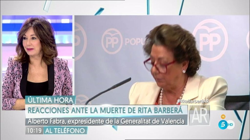 Fabra: “Sería injusto recordar a Rita por lo que ha pasado los últimos meses”