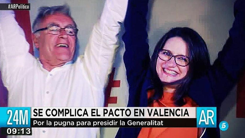 Se complica el pacto en Valencia: Oltra y Puig pugnan para presidir la Generalitat