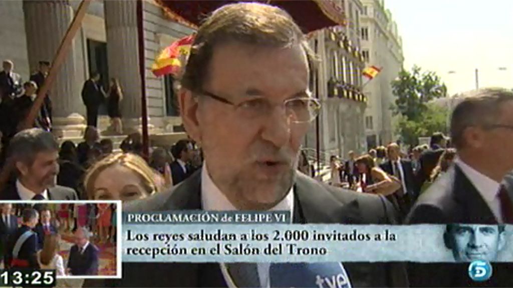 Mariano Rajoy: "Ha sido un acto muy bonito, un acontecimiento histórico de verdad"