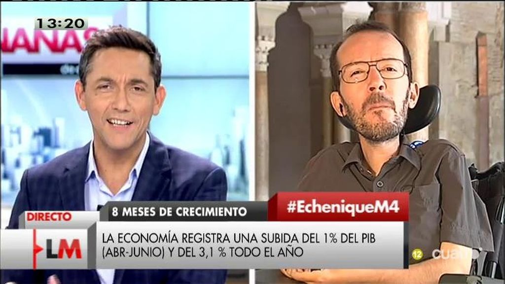 Echenique: "El plan económico del Gobierno es que la recuperación llegue a unos pocos"