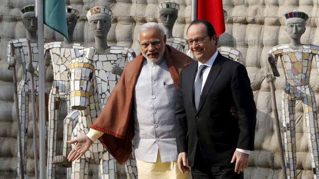 Hollande y Modi se reúnen para hablar de lucha antiterrorista y medio ambiente
