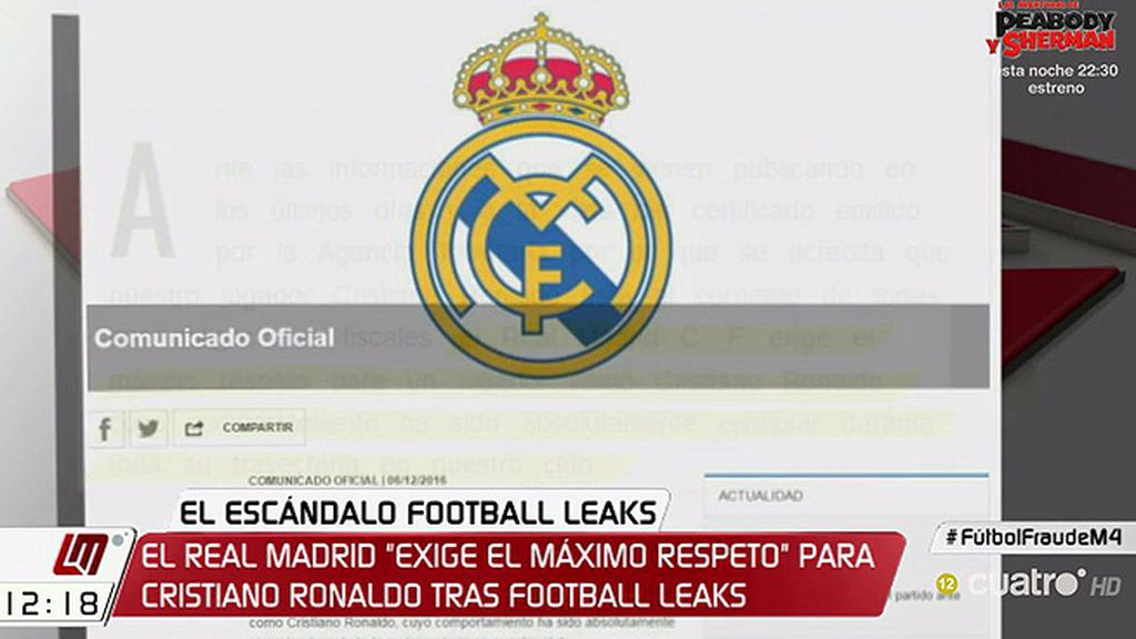 El Real Madrid pide respeto para Cristiano