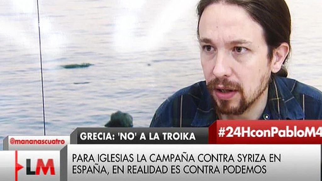Pablo Iglesias: "Creo que sí, castigar a Grecia es una manera de intentar castigar a España"
