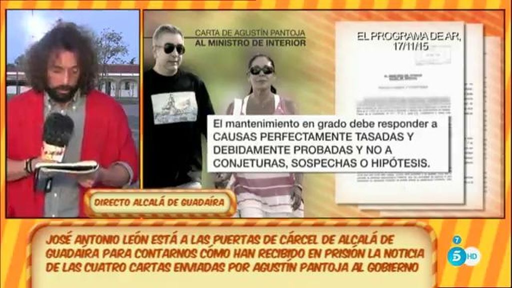 La contestación a las cartas de Agustín Pantoja: “Los Pantoja no van a desestabilizar la prisión, se les trata a todos igual"