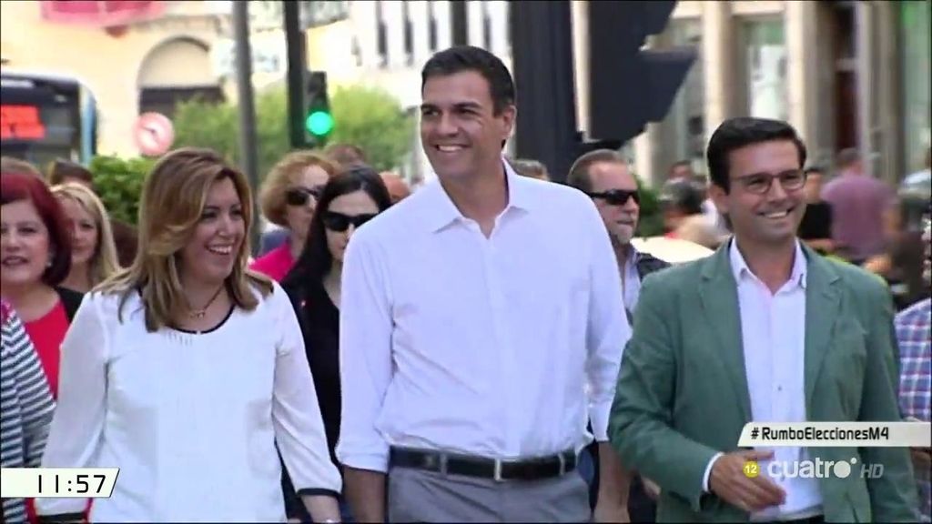Pedro Sánchez y Susana Díaz muestran unión en Granada