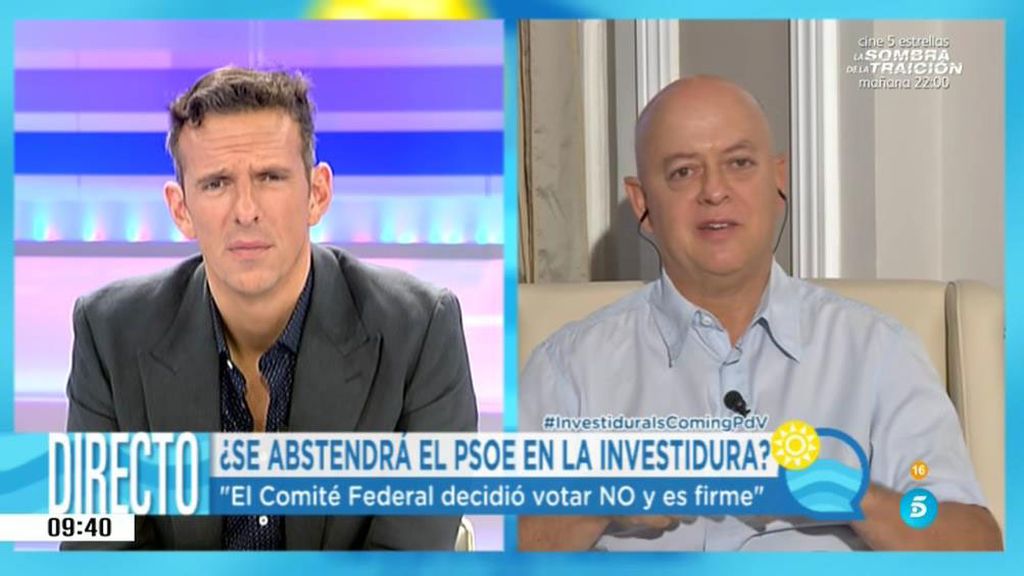 Elorza: "La alternativa de izquierdas me parece coherente si fracasa Rajoy"