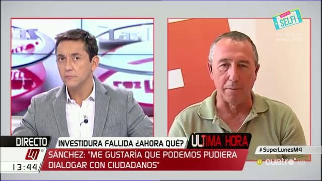 Joan Baldoví: "Le pido a Pedro Sánchez que intente formar gobierno"