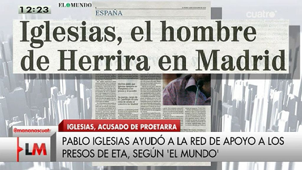 La Guardia Civil destapa numerosas evidencias que vinculan a Iglesias con Herrira, según el diario 'El Mundo'