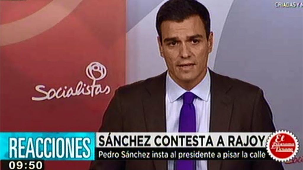 Sánchez responde a Rajoy: " Parece que desconoce la realidad del país que dice gobernar"
