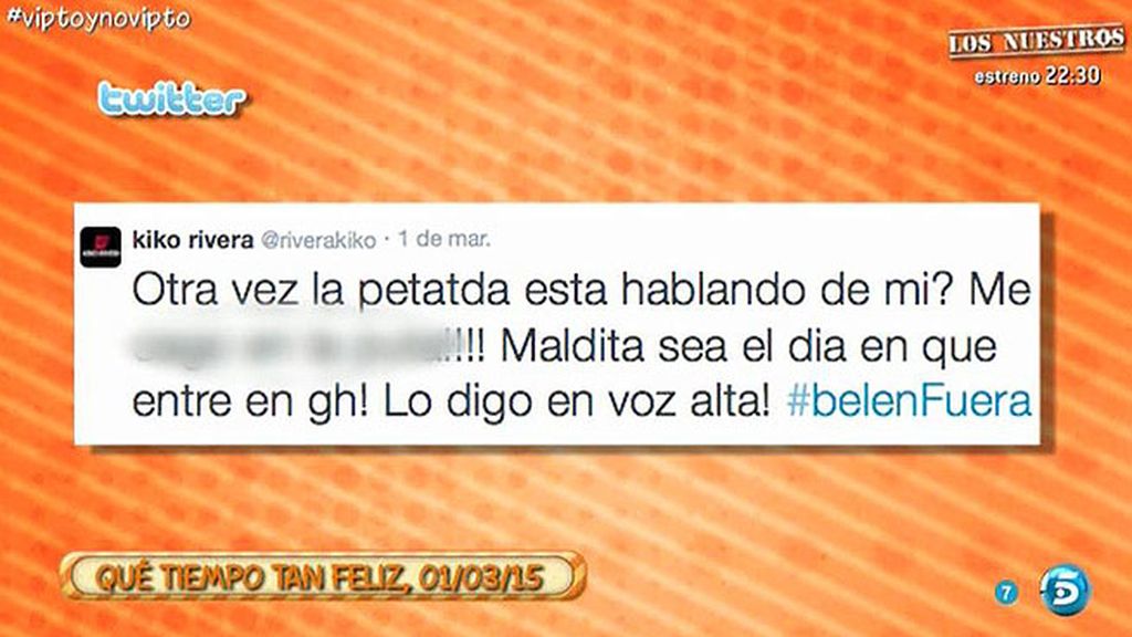 Kiko Rivera, en Twitter: "¡Quedaos vosotros con Belén Esteban!"