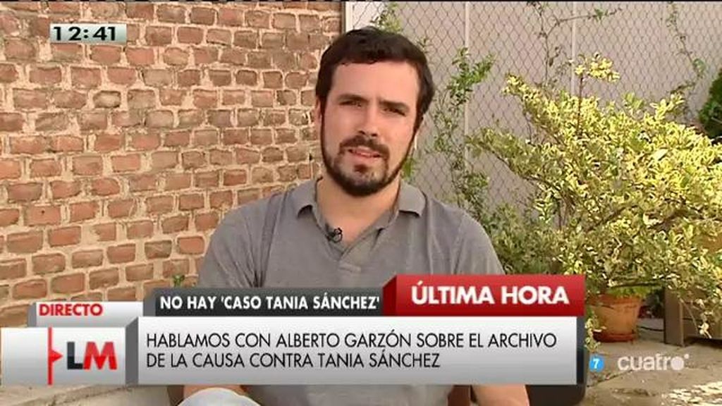 A. Garzón, sobre Tania Sánchez: “Es una gran noticia que se haga justicia”