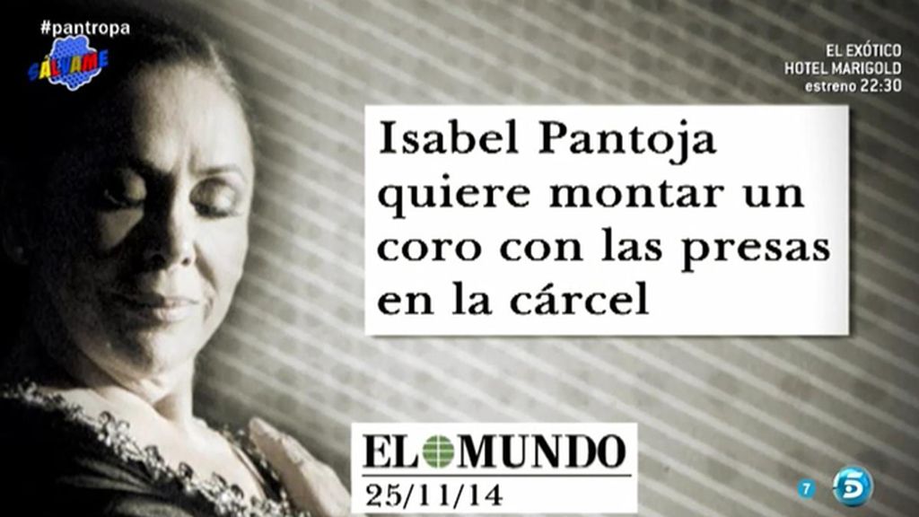 Isabel Pantoja desea montar un coro con las presas en la cárcel y escribir un diario