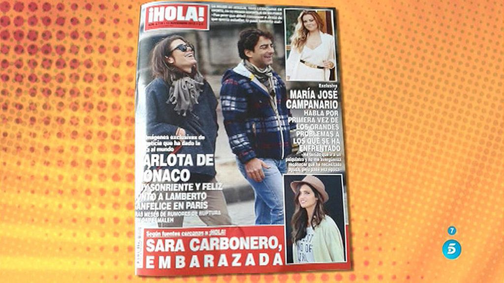 Sara Carbonero, embarazada según publica este miércoles la revista '¡Hola!'