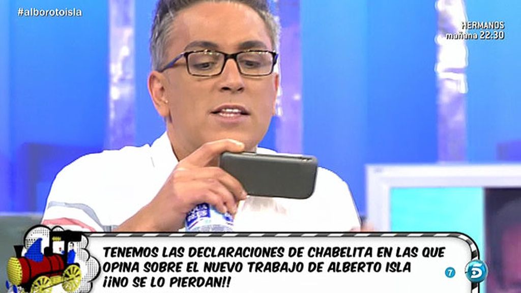 Alberto Isla: "No voy a estar comiendo de la mano de Isa cuando le da la gana"