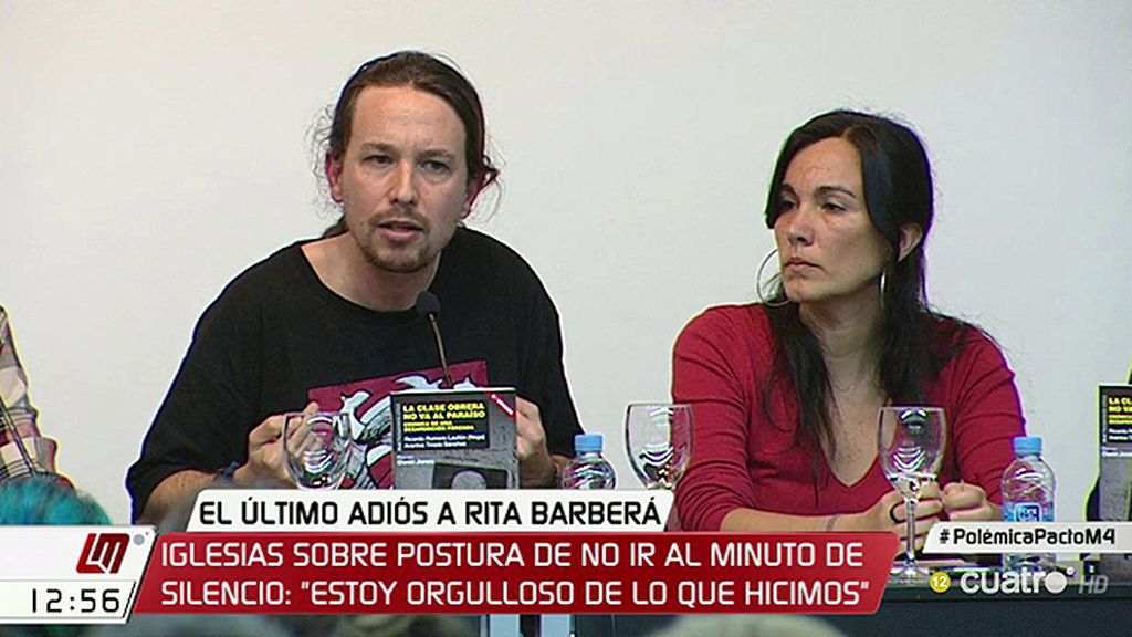Pablo Iglesias: "En la calle me felicitan por no guardar el minuto de silencio"