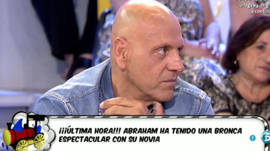 Jorge Javier Vázquez: "Abraham ha tenido una gran discusión con su novia"