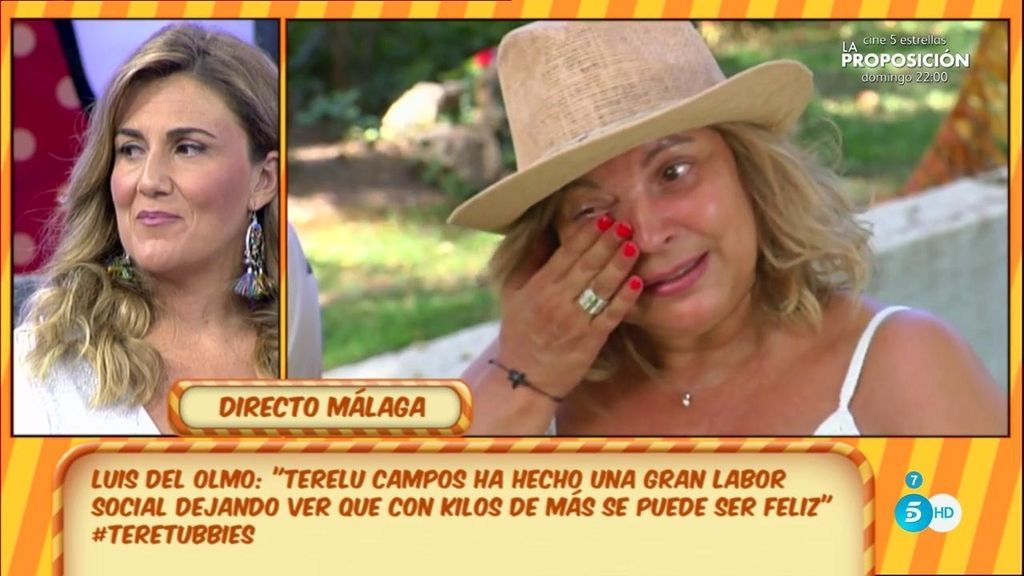 Terelu Campos, muy emocionada con el mensaje de Luis del Olmo