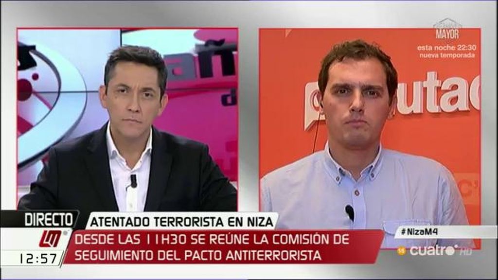 Albert Rivera: "No basta con condenar, hay que actuar”