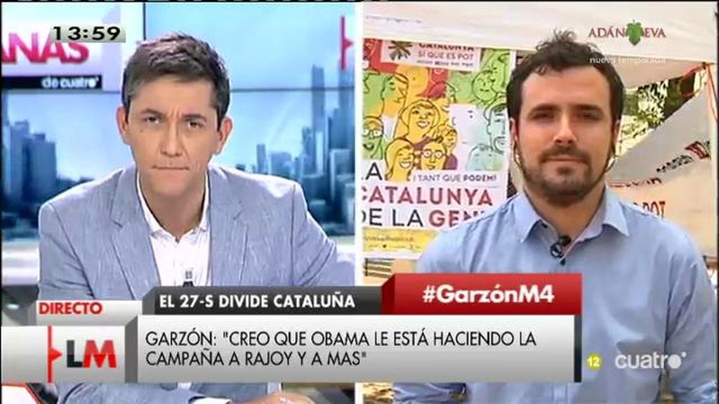 A. Garzón: "Obama le está haciendo la campaña a Mas y a Rajoy, a los dos"