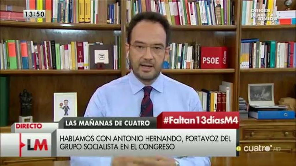 Antonio Hernando: “El PSOE no es partidario de enviar tropas a Siria”