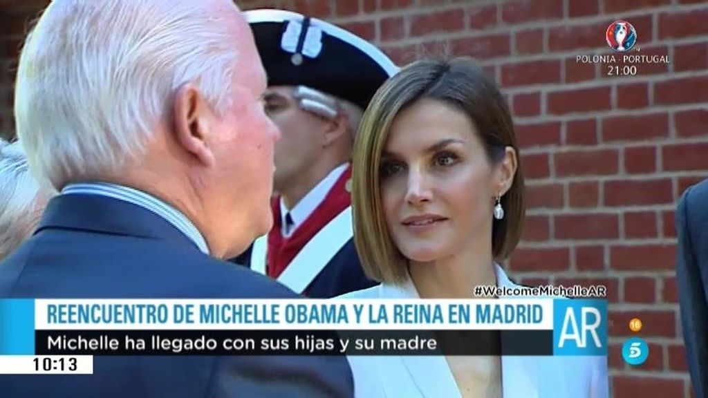 Reecuentro de Michelle Obama y la reina Doña Letizia en Madrid