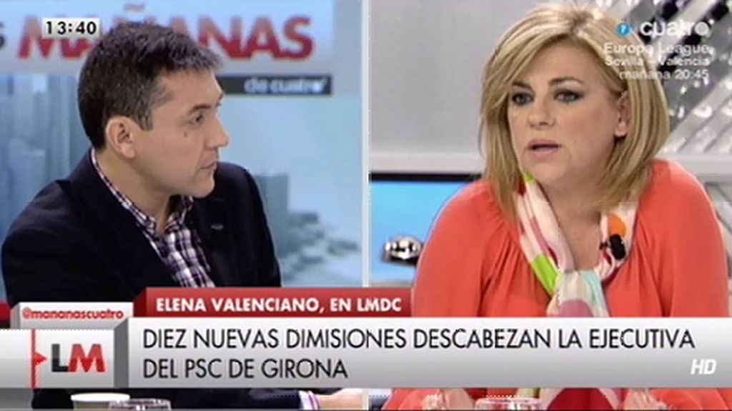 Elena Valenciano: "Donde hay un buen lío es en Cataluña, ojalá fuera un lío del PSC"