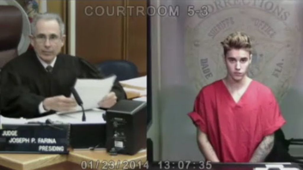 Justin Bieber comparece ante el juez