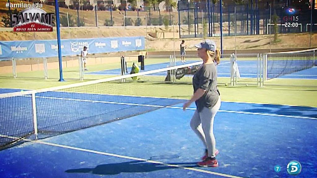 La última sesión de entrenamiento de Mila: un  partido de tenis contra Diego Matamoros
