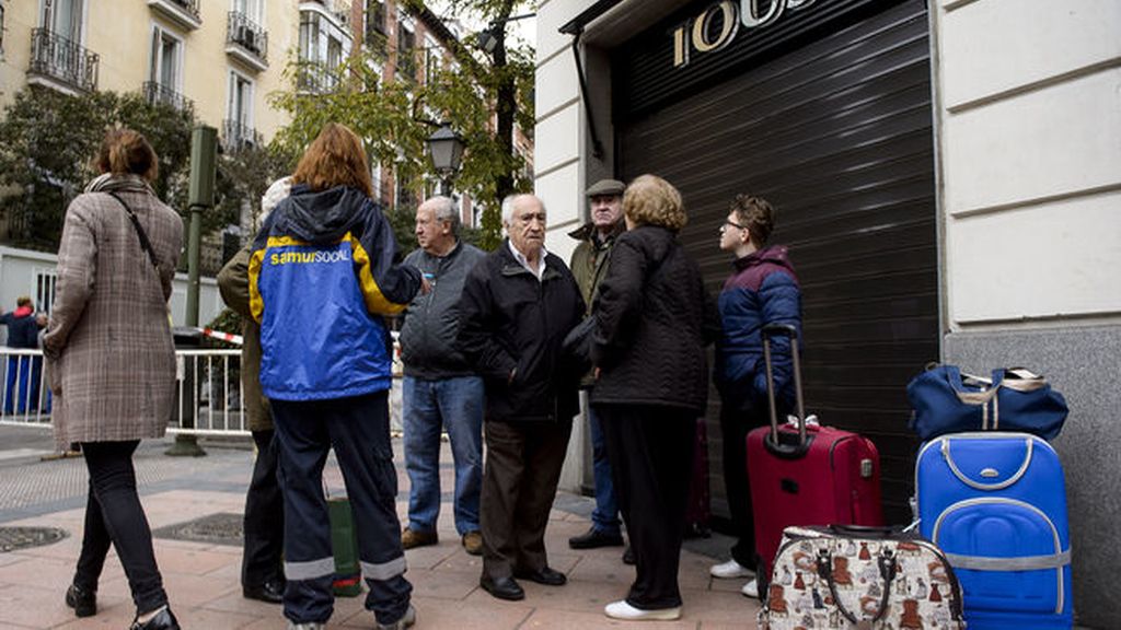 Desalojan siete edificios en Madrid por peligro de derrumbe de uno de ellos